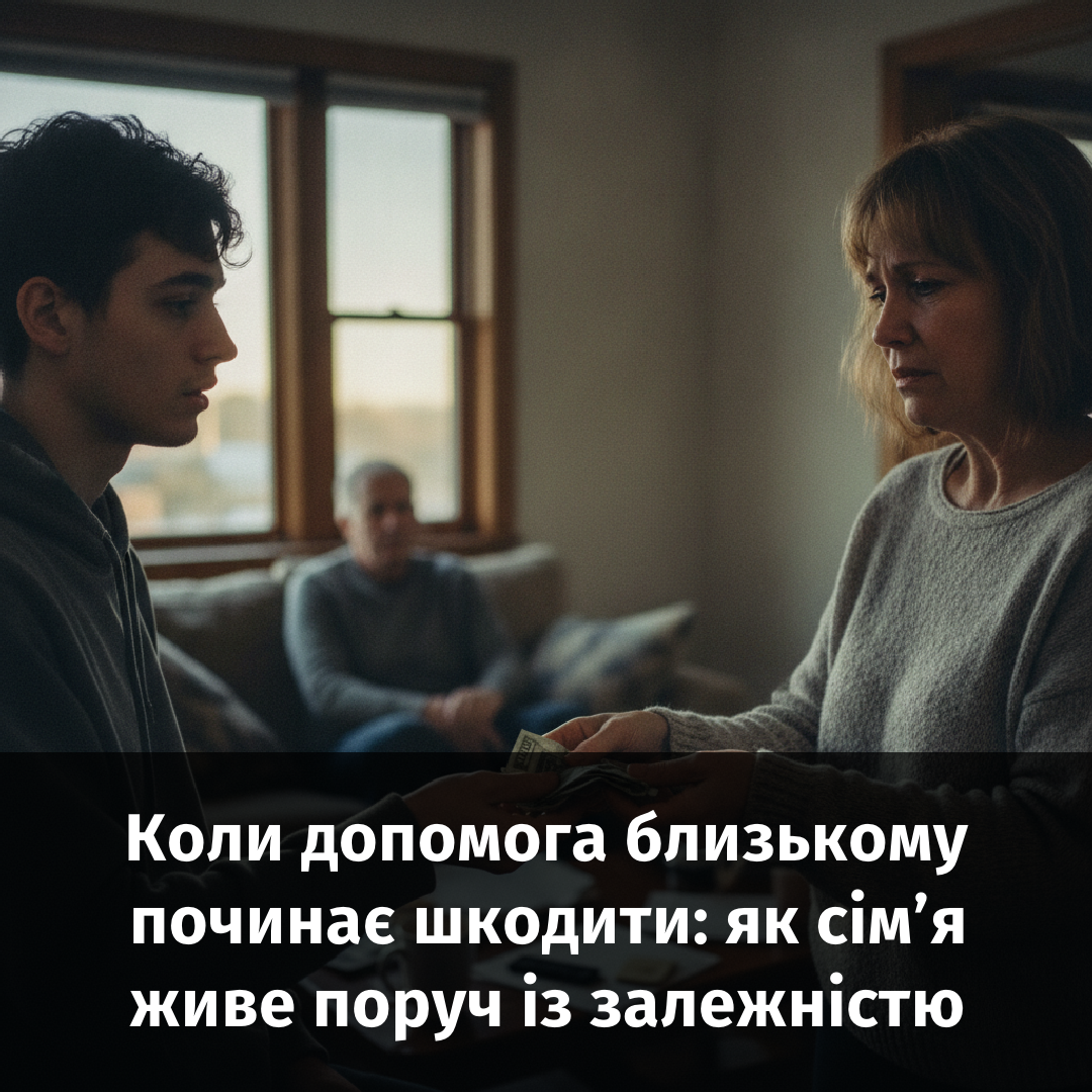 Коли допомога близькому починає шкодити: як сімя живе поруч із залежністю