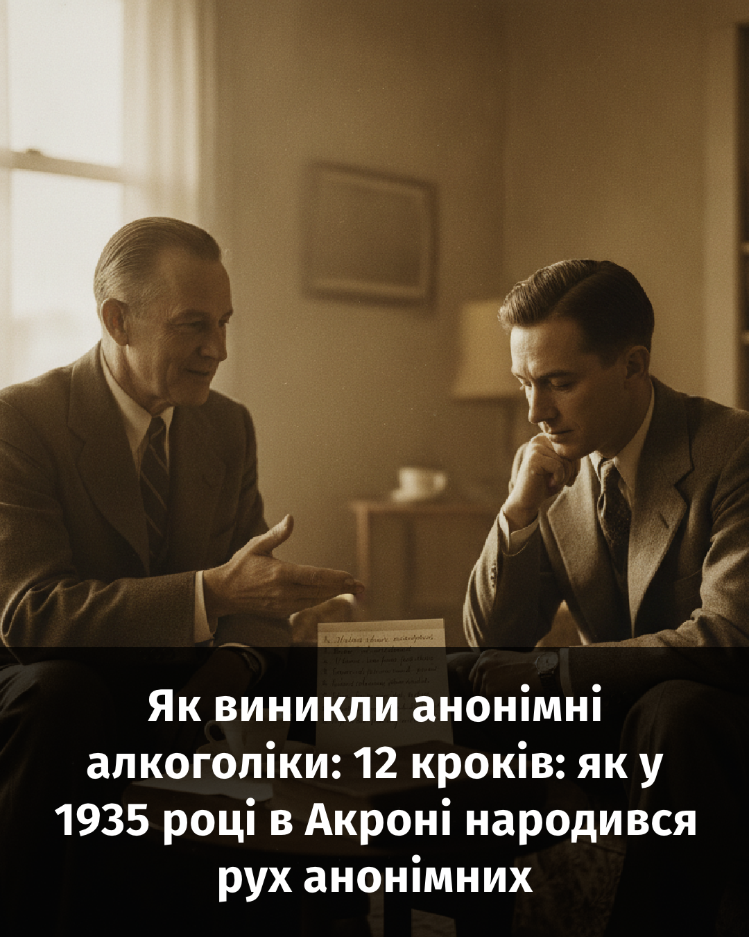 Як виникли анонімні алкоголіки: 12 кроків: як у 1935 році в Акроні народився рух анонімних