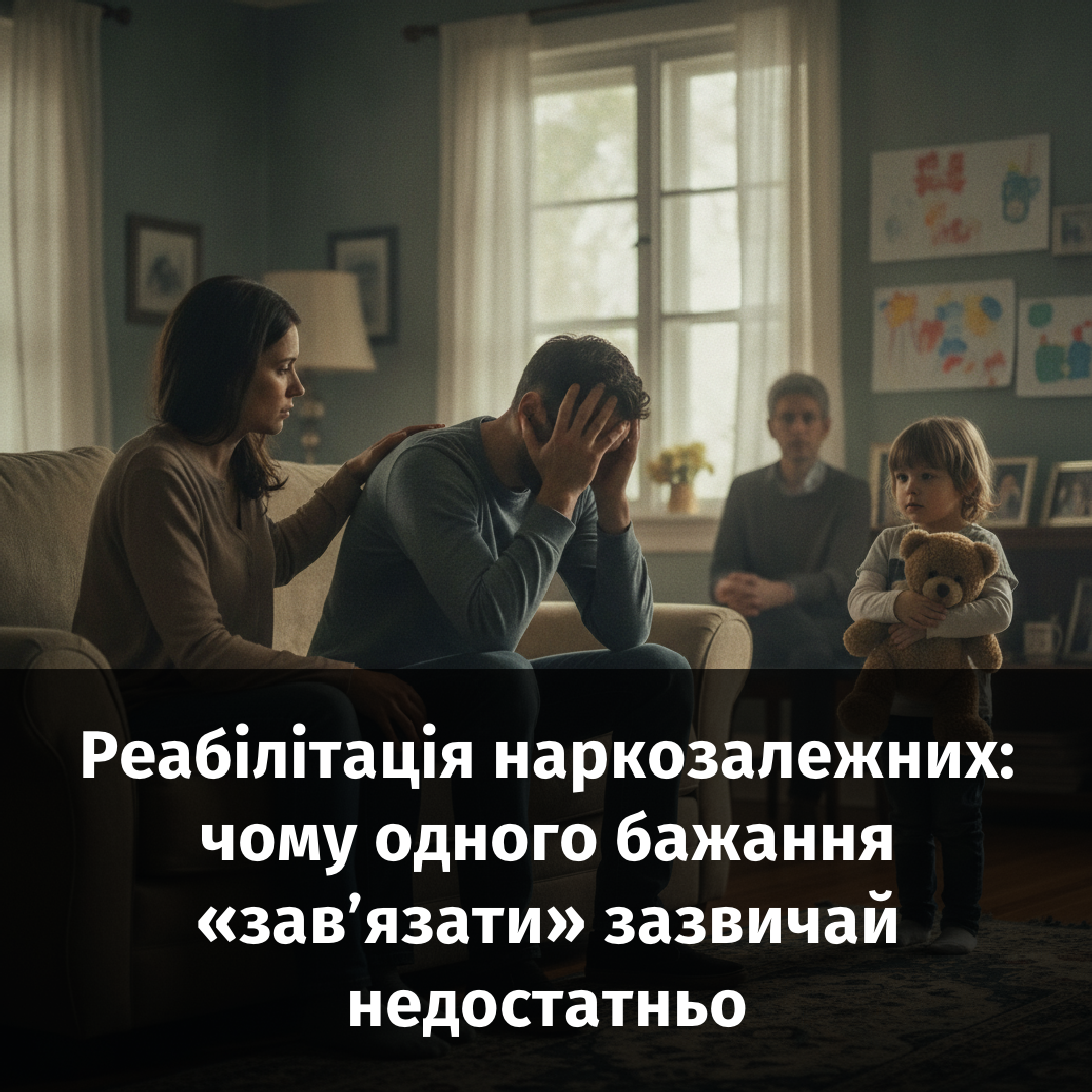 Реабілітація наркозалежних: чому одного бажання «завязати» зазвичай недостатньо