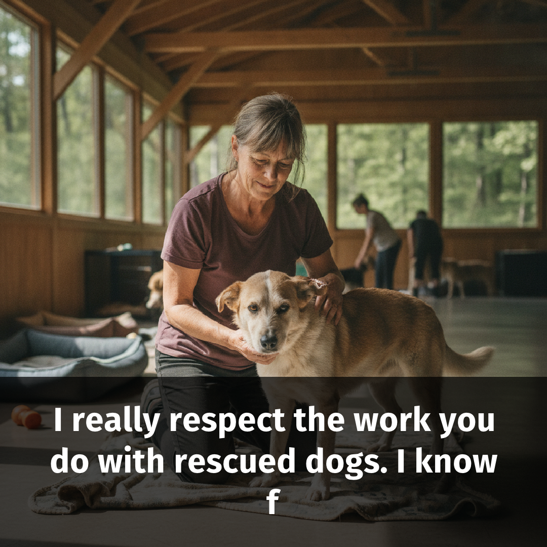 I really respect the work you do with rescued dogs. I know f