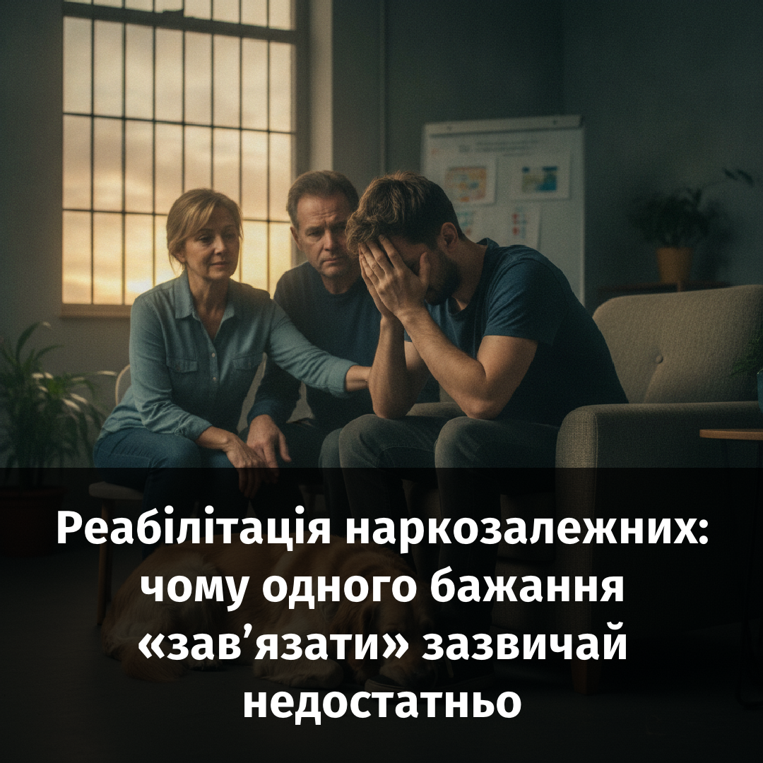 Реабілітація наркозалежних: чому одного бажання «завязати» зазвичай недостатньо