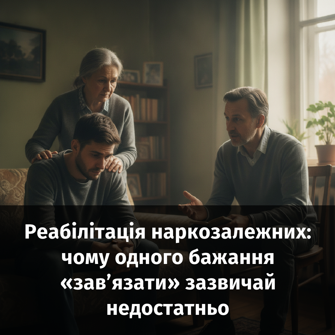 Реабілітація наркозалежних: чому одного бажання «завязати» зазвичай недостатньо