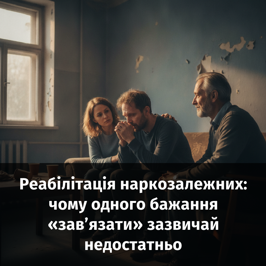 Реабілітація наркозалежних: чому одного бажання «завязати» зазвичай недостатньо