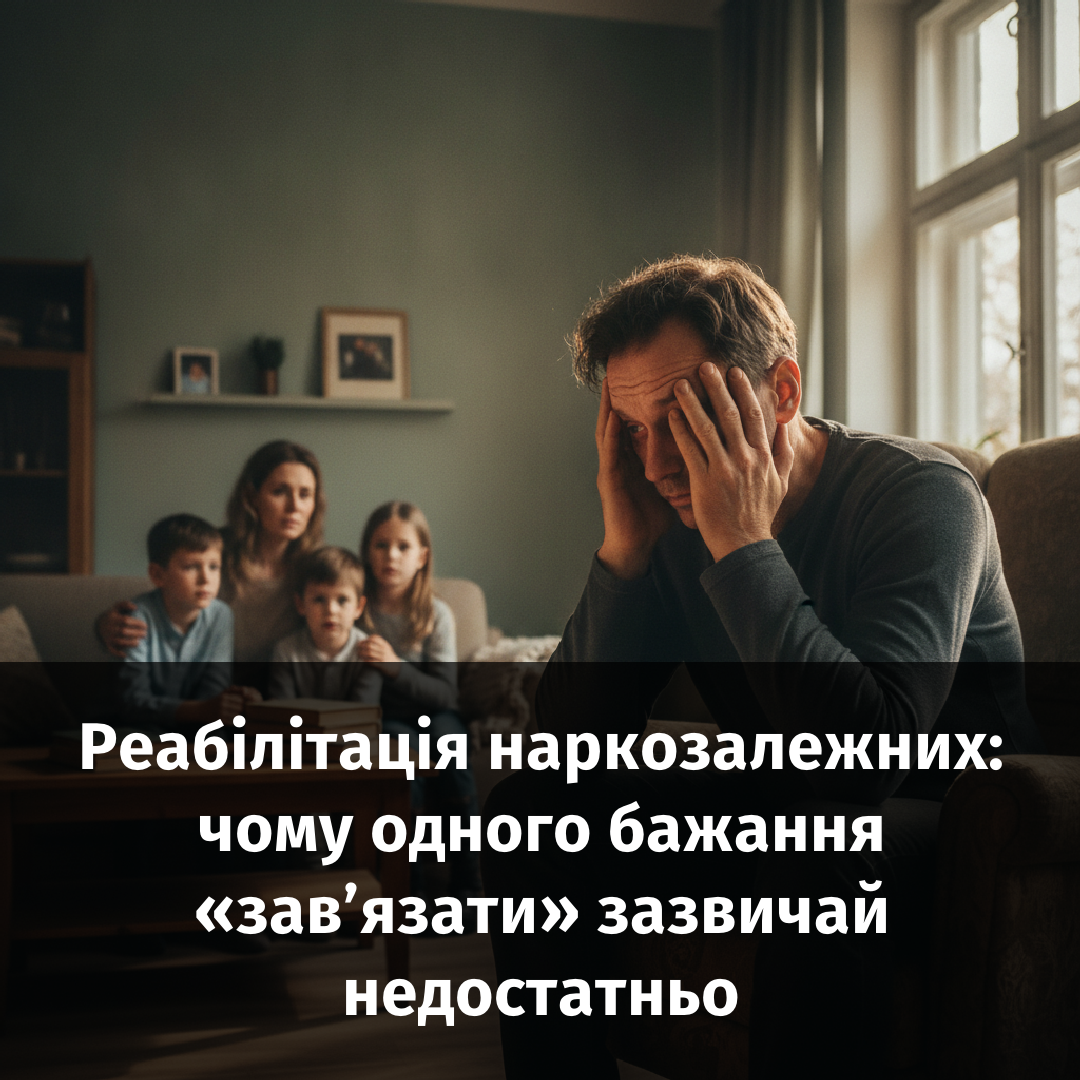 Реабілітація наркозалежних: чому одного бажання «завязати» зазвичай недостатньо