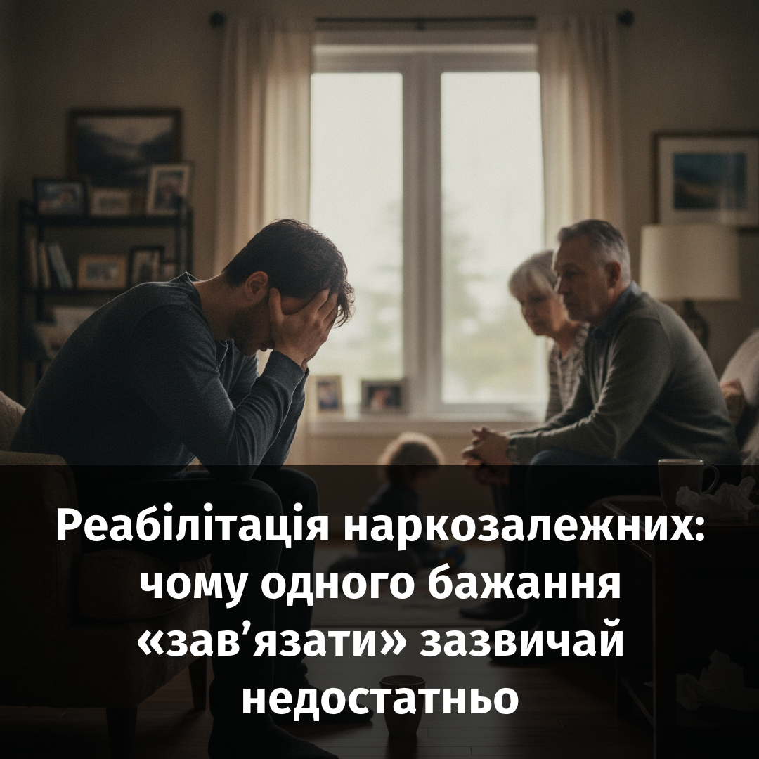 Реабілітація наркозалежних: чому одного бажання «завязати» зазвичай недостатньо