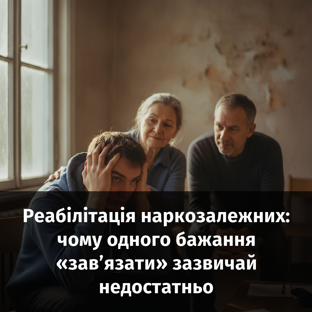Реабілітація наркозалежних: чому одного бажання «завязати» зазвичай недостатньо