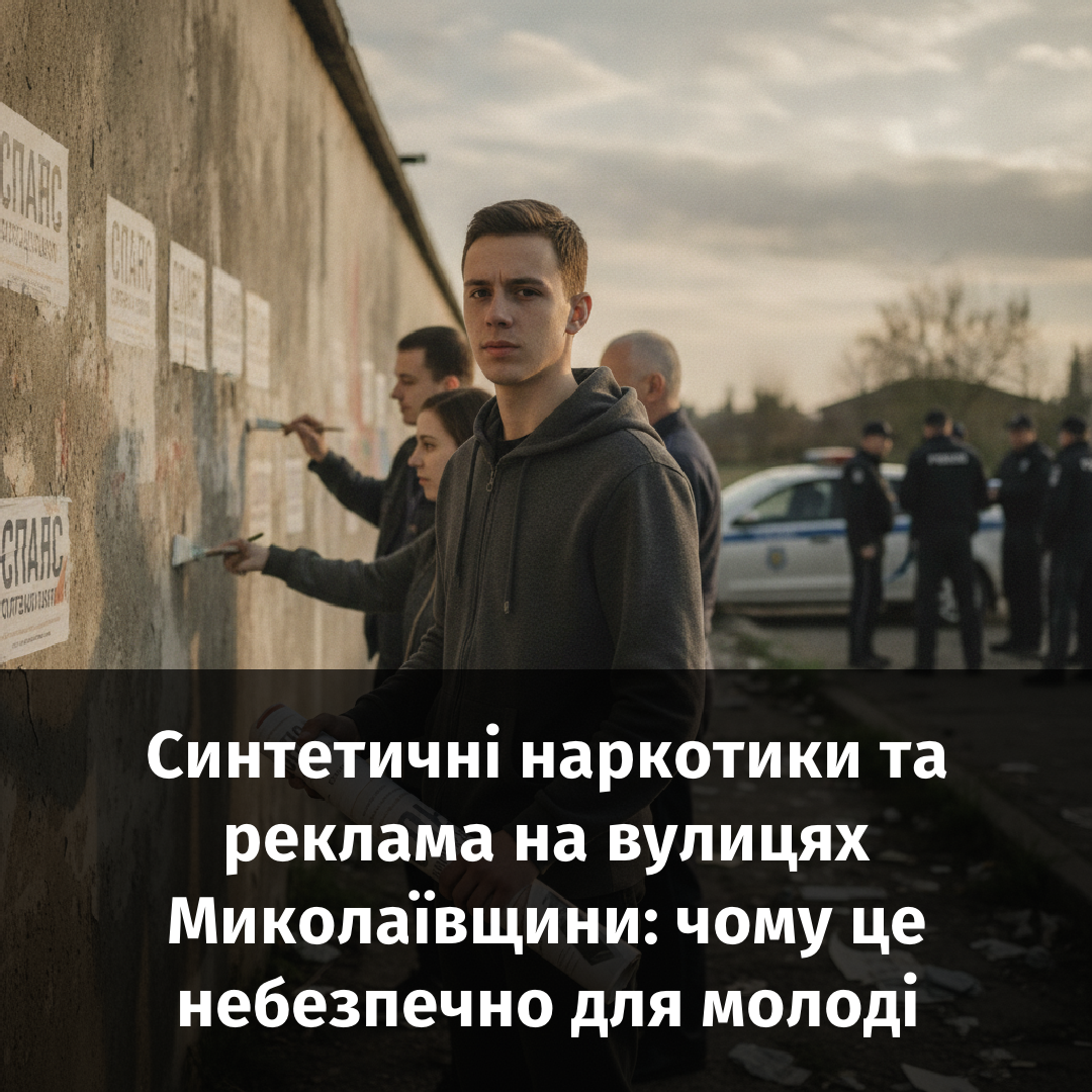 Синтетичні наркотики та реклама на вулицях Миколаївщини: чому це небезпечно для молоді