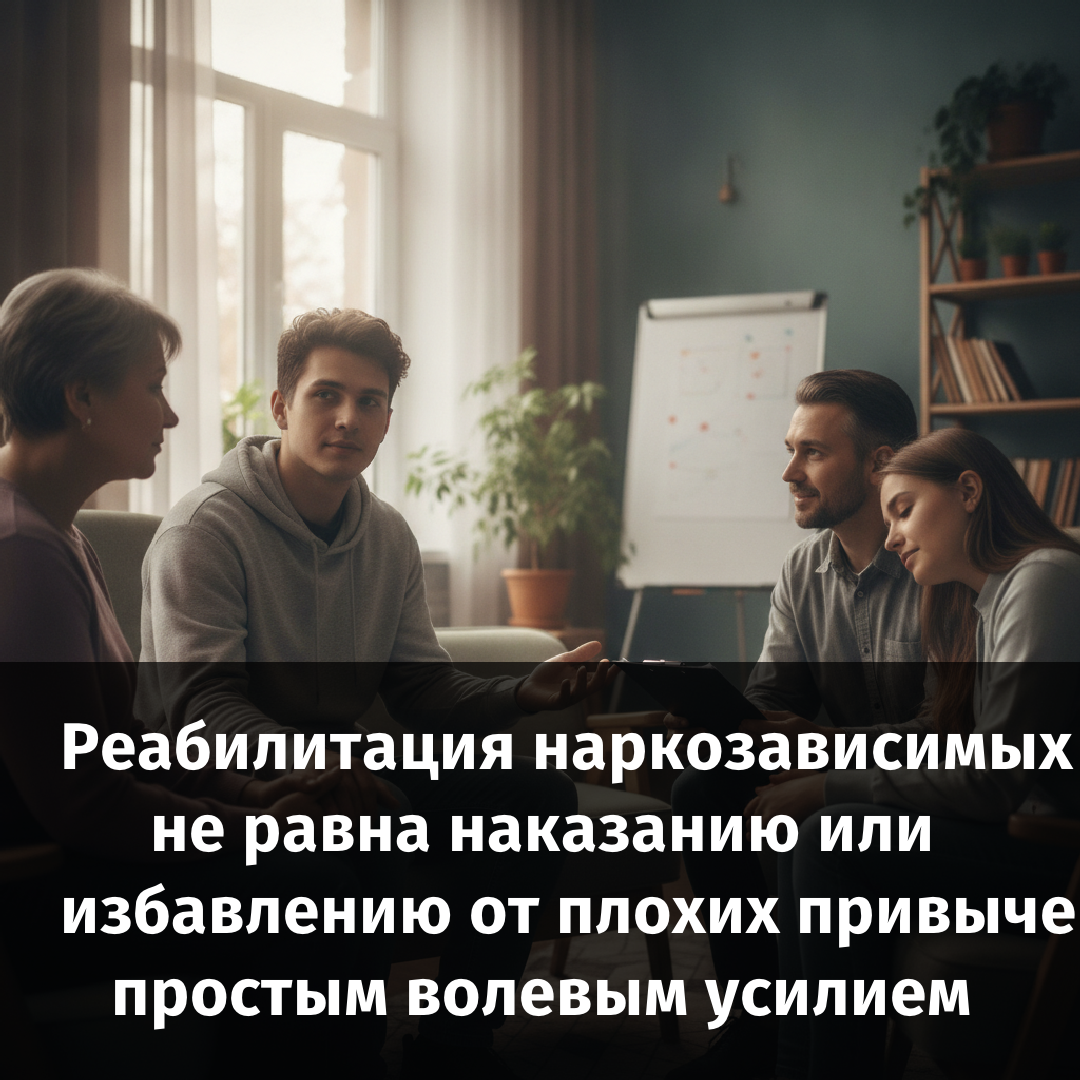 Реабилитация наркозависимых не равна наказанию или избавлению от плохих привычек простым волевым усилием