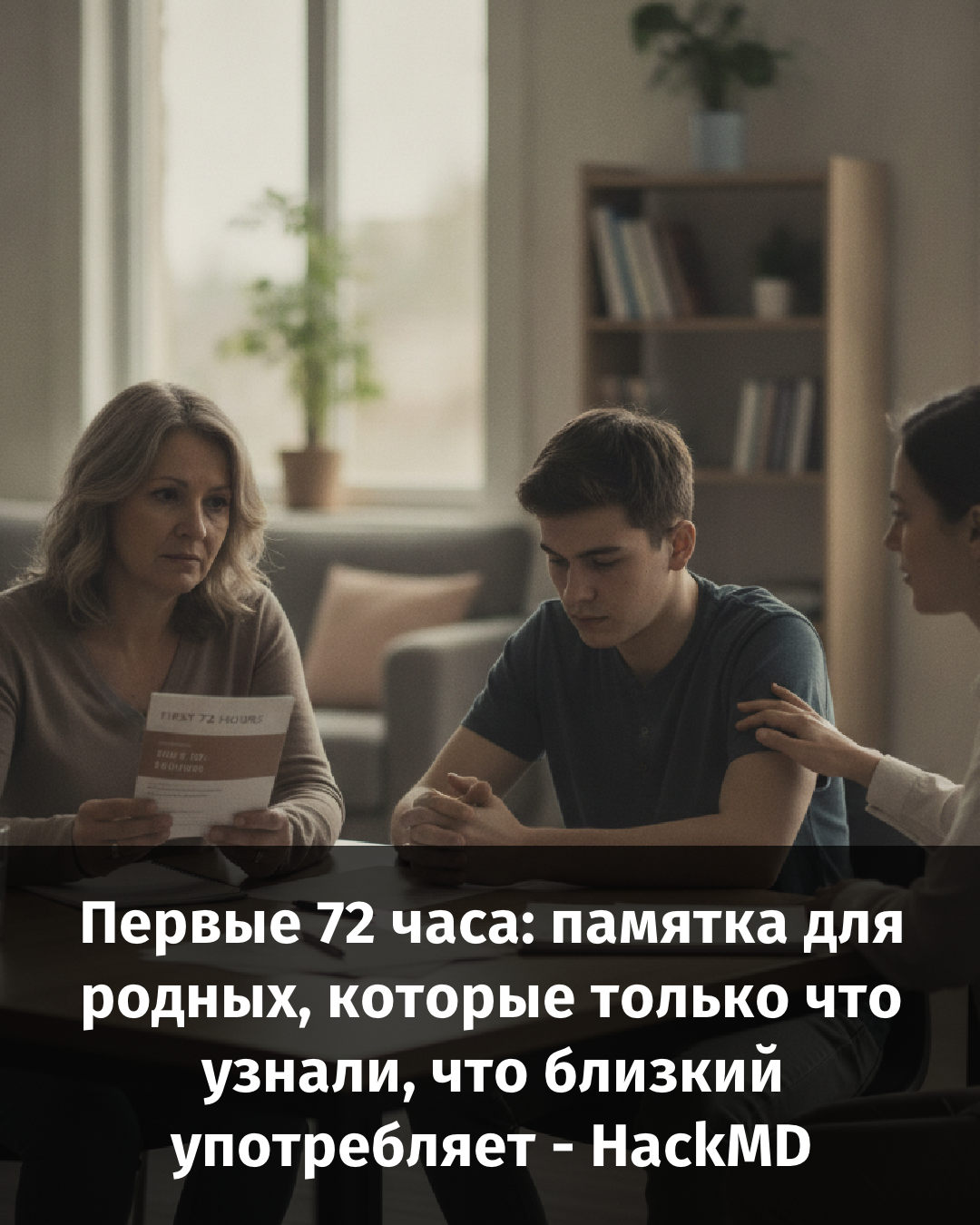 Первые 72 часа: памятка для родных, которые только что узнали, что близкий употребляет - HackMD