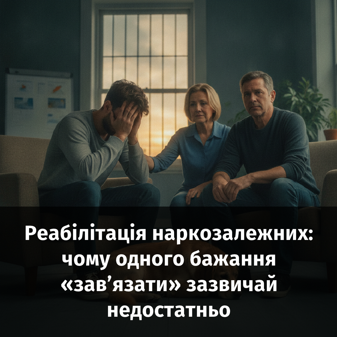Реабілітація наркозалежних: чому одного бажання «завязати» зазвичай недостатньо