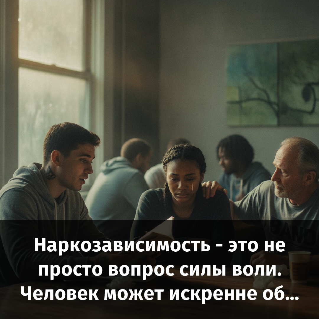 Наркозависимость - это не просто вопрос силы воли. Человек может искренне об...